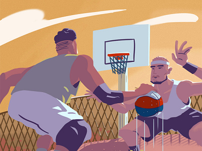 1x1 basketball illustration personal sport vector