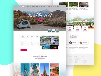Travel - TourAgency agency app application clean digital flat icon inspiration minimal travel ui website
