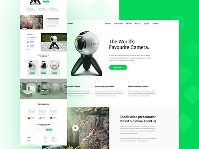 Gear 360º - Product Landing Page 360 camera design gear landing page light samsung ui ux virtual web