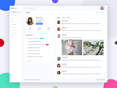 Profile page design application clean concept creative dashboard dashboard design design inspiration minimal profile profile design typography ui ux