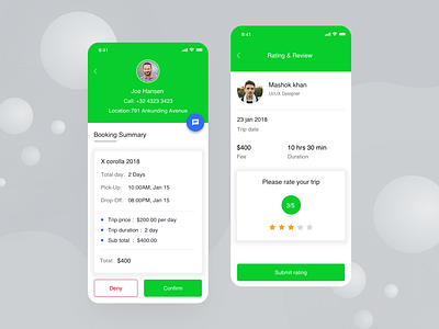 Booking summery and rating for car booking app #4 app app design awesome car bokking sumary clean clientwork creative ios app minimal photography rating review travel app trend 2019 typography ui