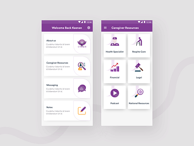 Caregiver Apps Design
