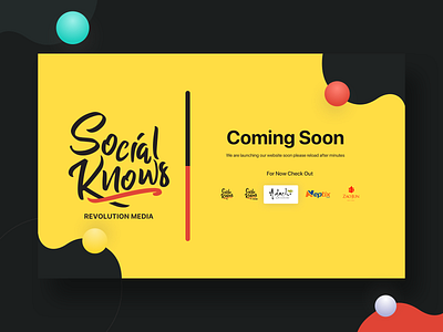 Revolution Media Coming soon anim brand coming soon page company creative design grid inspiration interaction landing page promo typography ui ux web website working