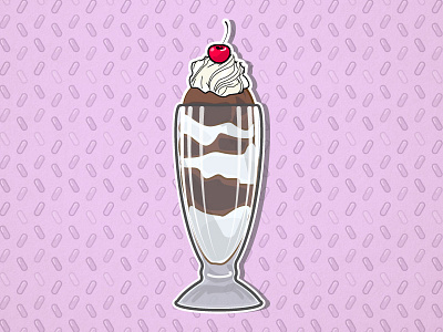 Ice Cream Sundae cartoon food cartoon ice cream cherry dessert food graphic food illustration ice cream sundae sweet whipped cream