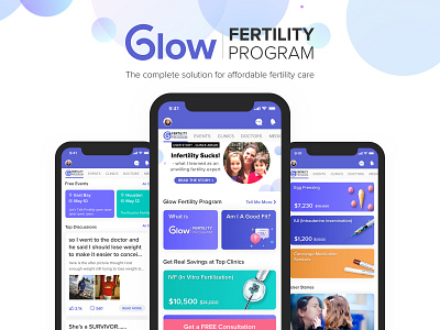Glow Fertility Program app design fertility glow ivf mobile ui
