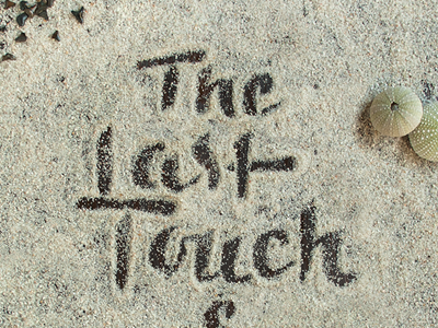 The Last Touch Of Summer beach brush lettering nautical sand seashells the last touch the last touch of summer type typography