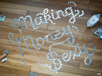 Making Money Sexy creative south illustration lettering metallic money script sexy silver type typography