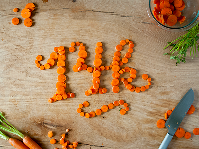 14k Food Typography 14 14k carrot food lettering food type food typography hand crafted lettering orange type typography