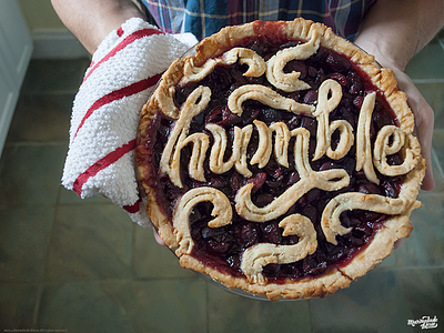 Humble Pie Type baking cherry design food food type food typography graphic design humble pie script type