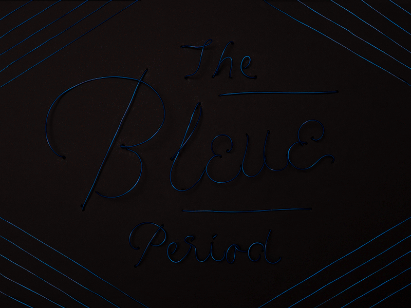 The Bleue Period design dimensional lettering dimensional type hand lettering illustration lettering neon neon light script talk type typography