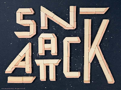 Snack Attack Food Typography design dimensional type food food lettering food typography hand lettering handlettering illustrator lettering slab serif snack snacks type typography