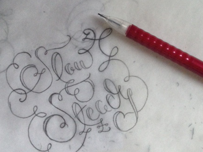 Slow And Steady (progress 1) hand lettering lettering nautical slow steady slow and steady type typography