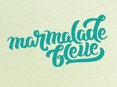 Logo (ver 3) bleue blue hand lettering illustration lettering logo marmalade type