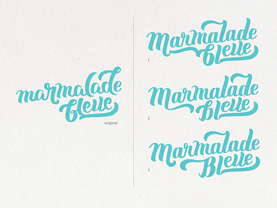 Logo (ver 4) bleue blue design hand lettering illustration lettering logo marmalade type