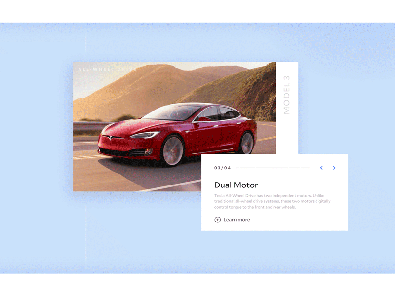 Carousel Component - najil carousel component tesla ui web animation web app web carousel web design web transition