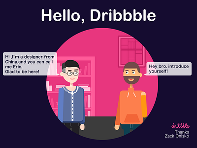 Hello Dribbble debut first holle introduce
