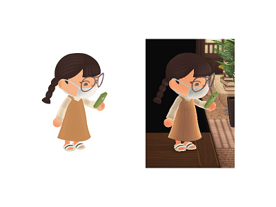 Recreating my Animal Crossing Character design figma game graphicdesign illustration illustrations vector
