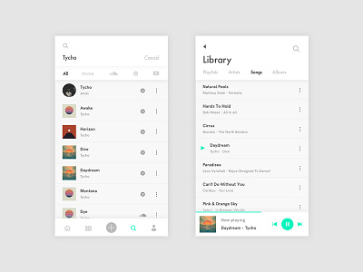 Muse Music Player app interface ios iphone minimal mobile music player ui ux