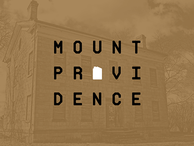 Mount Providence Logo black gold logo monospace typography white