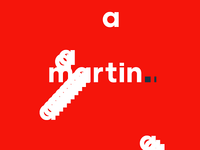 martin.____________ after effects branding custom flat glitch graphics logo modern motion red sans serif
