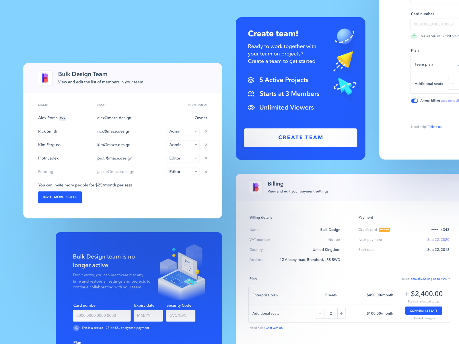 Team Management on Maze by Victor Vorontsov for Maze on Dribbble