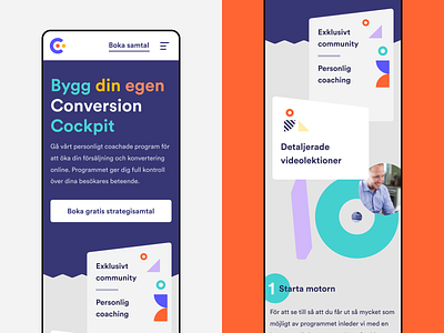 Conversion Cockpit mobile landing page