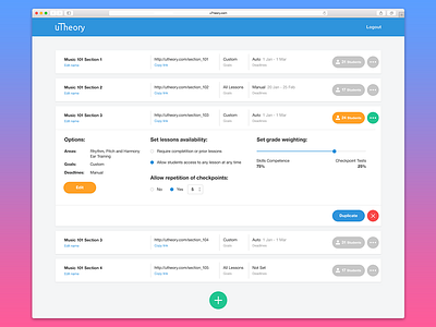 Admin panel app interface list material settings ui ux web webapp webdesign