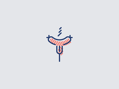 Cook Bench logo/icon food fork icon line logo