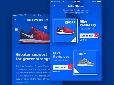 Training shoes online store for ios