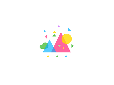 Eco With Love logo bright color logo logotype mountains symbol