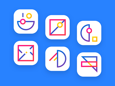 Abstract icons exploration abstract icon icon set illustration line