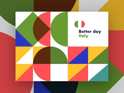 Better Day Italy abstract branding bright color concept design flat france illustration logo
