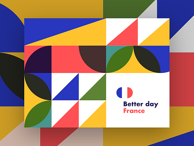 Better Day France abstract branding bright color concept design flat france illustration logo