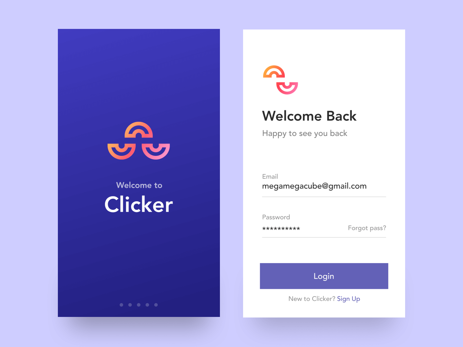 Clicker Mobile Application by Victor Vorontsov on Dribbble