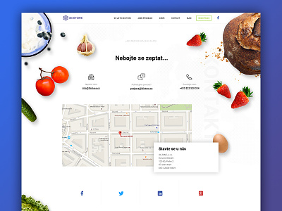 iBiSTORE - contact page contact food ibistore vegetables webdesign