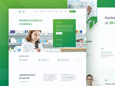 SLeK homepage green healthcare homepage medical simple webdesign