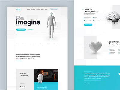 Viion is live! 3d animation ar augmented reality homepage landing oculus ui ux virtual reality vr webdesign