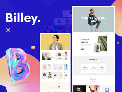 Billey | Creative Multipurpose WordPress Theme artist blog business colorful creative design e commerce freelancer minimal modern multipurpose photographer portfolio showcase ui ux webdesign wordpress