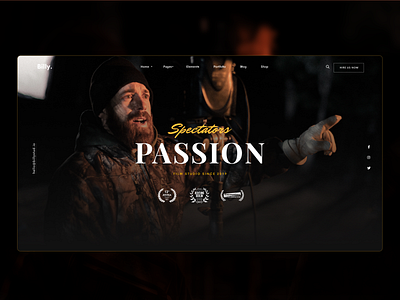 Film Production HomepageHomepage - Billey agency art business creative design film freelancer illustraion minimal modern multipurpose photography portfolio product design psd ui ux webdesign website wordpress