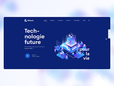 New Homepage - Technology Service - Mitech agency business company corporate creative design minimal modern professional psd service software technology ui ux webdesign wordpress