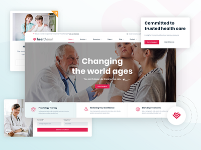 Healsoul | Medical, Healthcare Service WordPress Theme business clinic creative design healthcare medical modern pharmacy professional psd ui ux webdesign website wordpress