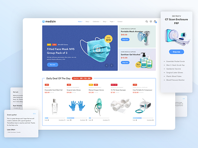 Medizin | Medical Store Elementor WooCommerce Theme business clinic creative design e commerce equipment healthcare hospital medical medical care medicine modern pharmacy psd store ui ux webdesign wordpress