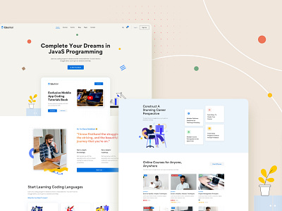 Homepage Development - EduMall | LMS WordPress Theme business creative design education education website learning management system learning platform lms minimal modern online class online course school ui ux webdesign website wordpress