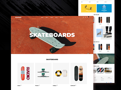 Homepage Skateboard - Minimog Shopify Theme business creative design dropshipping ecommerce envato minimal modern onlinestore pod sales shopify theme themeforest ui ux webdesign website