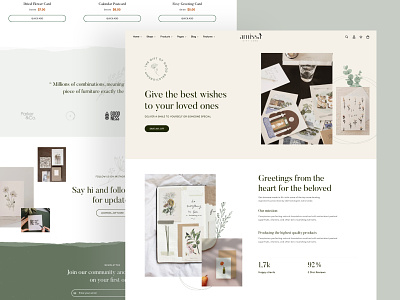 Homepage Giftcard - Minimog Shopify Theme creative design dropshipping ecommerce envato minimal modern online store pod shopify theme themeforest ui ux webdesign website
