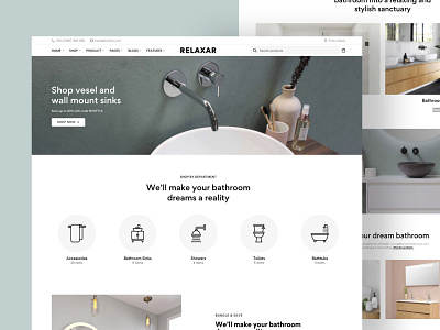 Demo Bathroom Store - Minimog Shopify Theme creative design dropshipping ecommerce envato minimal modern online shop online store pod shopify shopify theme themeforest ui ux webdesign website