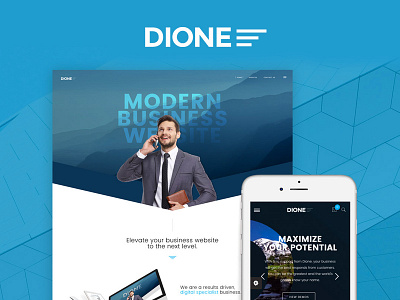 Dione business minimal psd wordpress