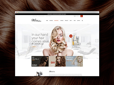 Hairsalon hair salon modern psd wordpress