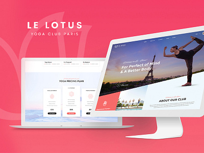 Le Lotus modern psd wordpress yoga