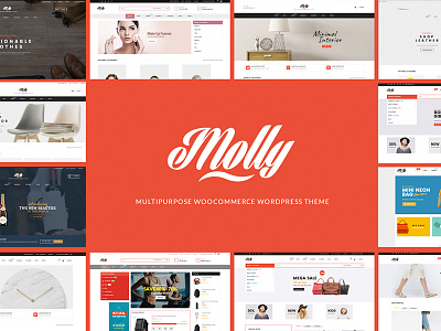 Molly e commerce minimal psd wordpress